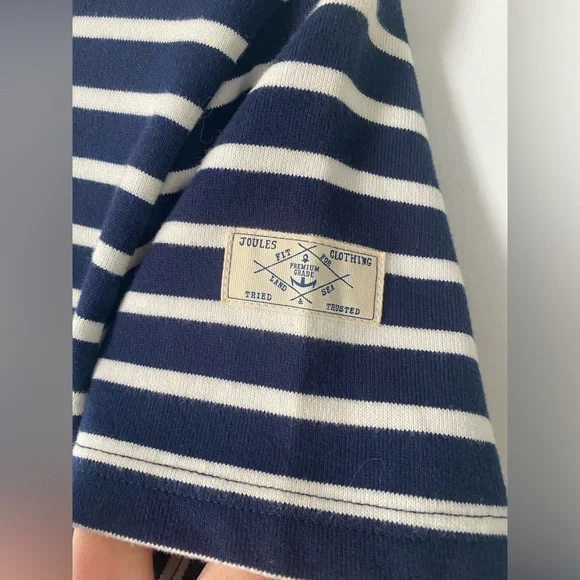 Joules Riviera Dress - Striped round neck 100% cotton dress - US6 /UK10 - Picture 5 of 12